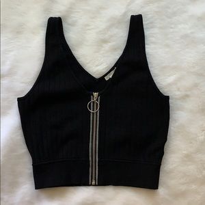 H&M Zip Up Crop Top Size Small
